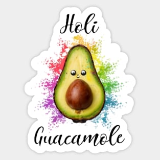 Holi Guacamole Cute Avocado Sticker